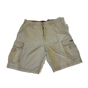 Union Bay Cargo Shorts Mens 32 Cream‎ Cotton Y2K Skater 90's lounge grunge
